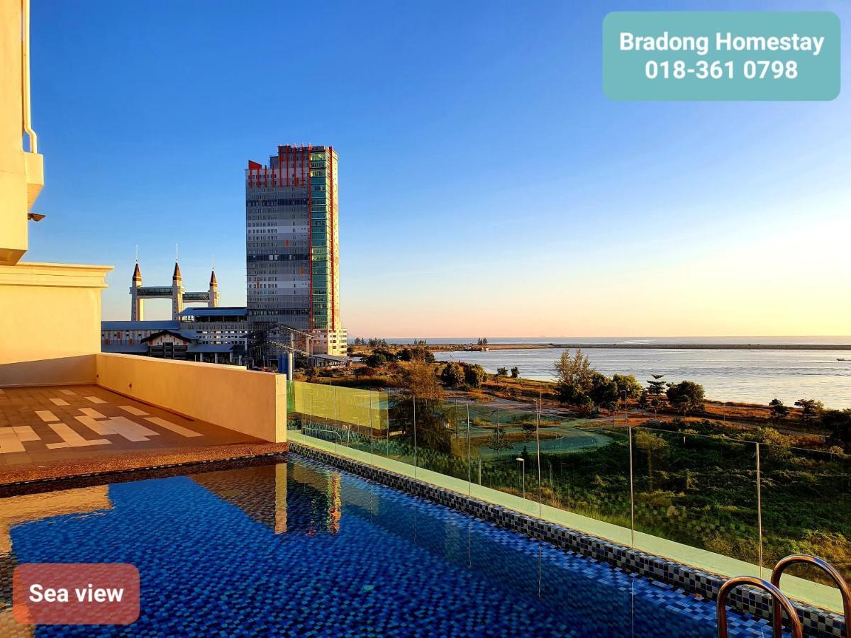 קואלה טרנגאנו Bradong Homestay - Musllm Only, 3 Queen Bedrooms, Seaview, Infinity Pool, Gym, Near Drawbridge & Ktcc Mall מראה חיצוני תמונה